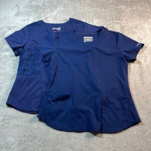 Skechers Grey's Anatomy Scrub Top Bundle Spandex‎ Stretch Medical Uniform Large